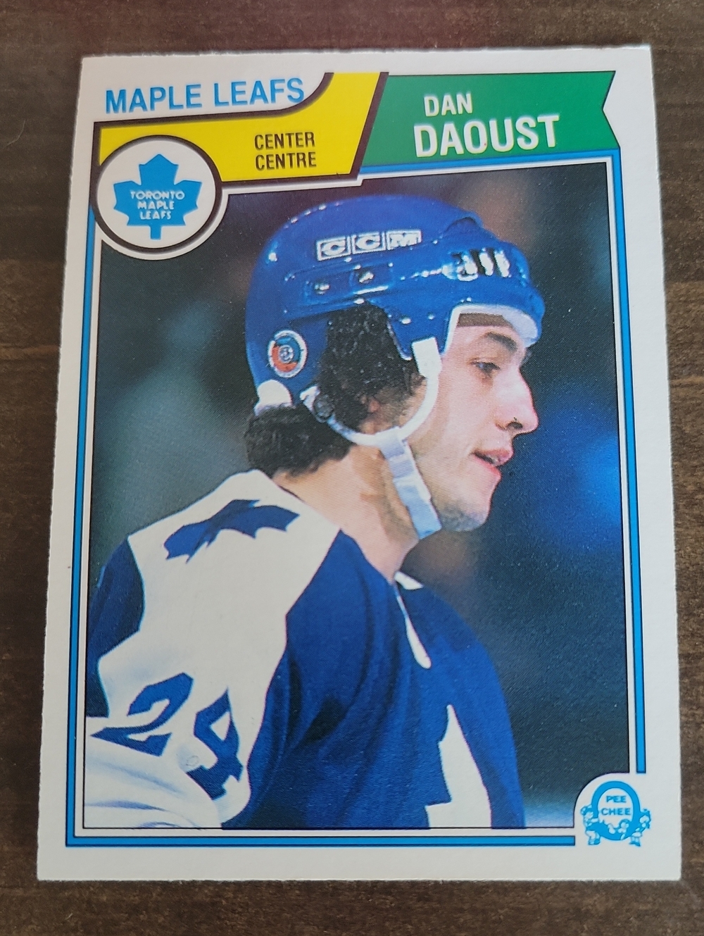 1983/84 OPC Dan Daoust Toronto Maple Leafs Hockey Card - Blue